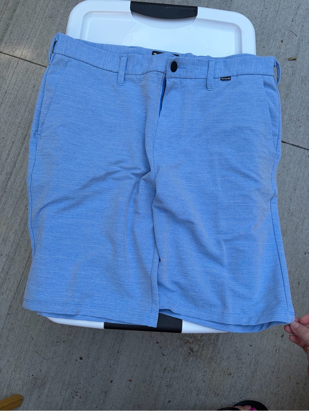 Hurley Men's Sky Blue Flat Front Performance Shorts